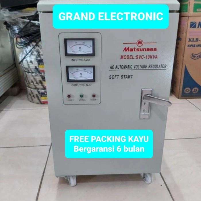 Stabilizer listrik MATSUNAGA 10.000 watt 10000 WAT 10.000 W STAVOL