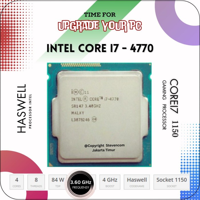 Processor Intel Core I7 - 4770 Hasweel