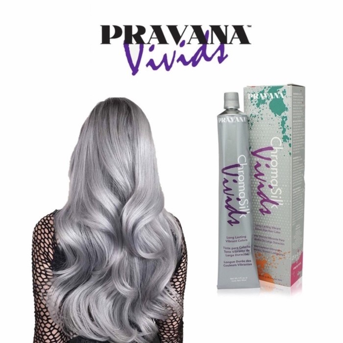 Pravana Vivids Silver/ pewarna rambut silver/abu/cat rambut silver