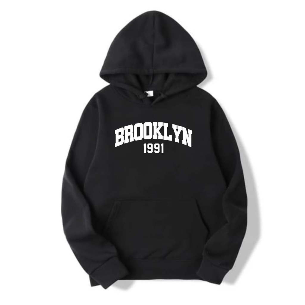 BESTPROMO Jumper Hoodie BROOKLYN 1991 BROOKLYN 1991 Sweater Hoodie ( Pria & Wanita )