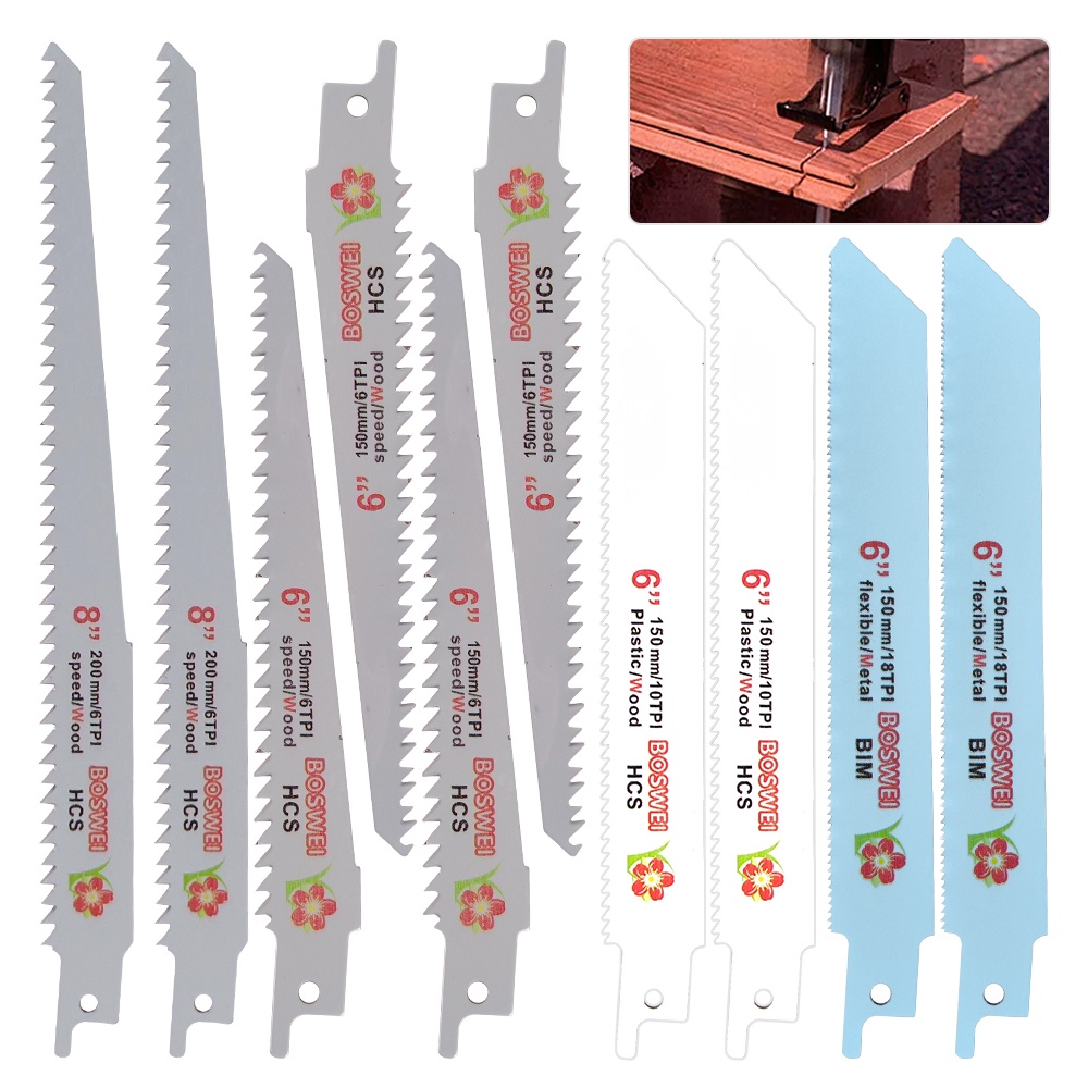10pcs Jig Saw Blades Reciprocating Saw Blade Hand saw Saber Saw blade For Wood Metal Reciprocating S