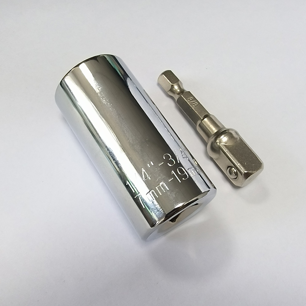 2Pcs 3/8in. Drive Universal Socket Adapter Ratchet Wrench Adapter 1/4"-3/4"(7mm-19mm)
