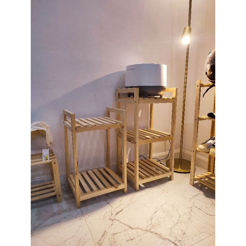 HJK Rak dispenser / rak rice cooker / rak akuarium / rak kayu susun 3 / rak kayu susun 2 / meja