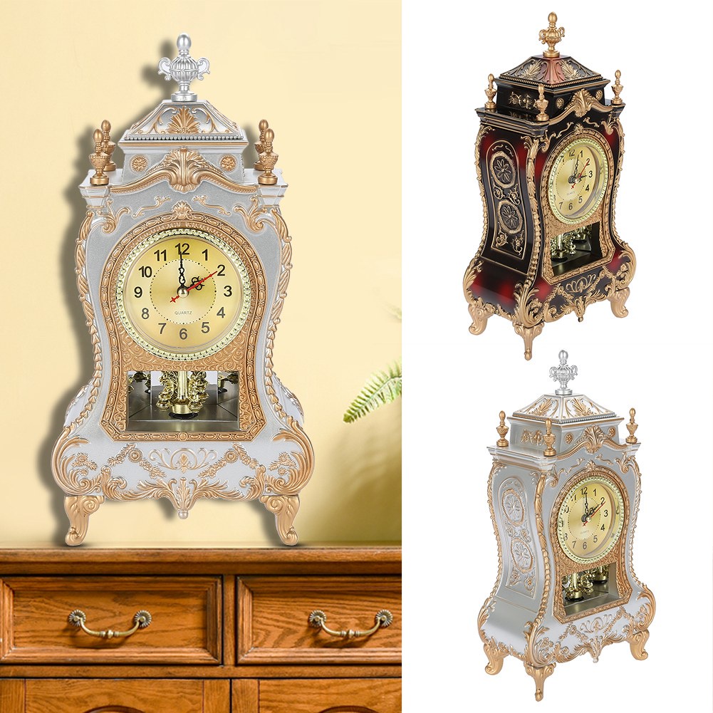 Vintage Desk Clock Vintage Plastic Table Clock Antique Home Hotel Decorative Desk Alarm Clocks Vinta