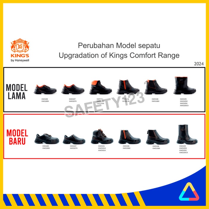 Kings KWD 106X Sepatu Safety Shoes King's KWD106 Honeywell Elastic