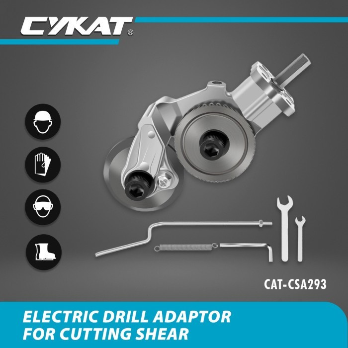 CYKAT Adaptor Bor Pemotong Seng Alat Pemotong Lembaran Logam - Adapter Bor Gunting Pemotong Plat