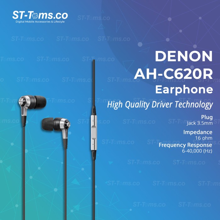 Denon AH C620R / AH C620 R / AHC620R Hi-Res In-Ear Earphone With Mic