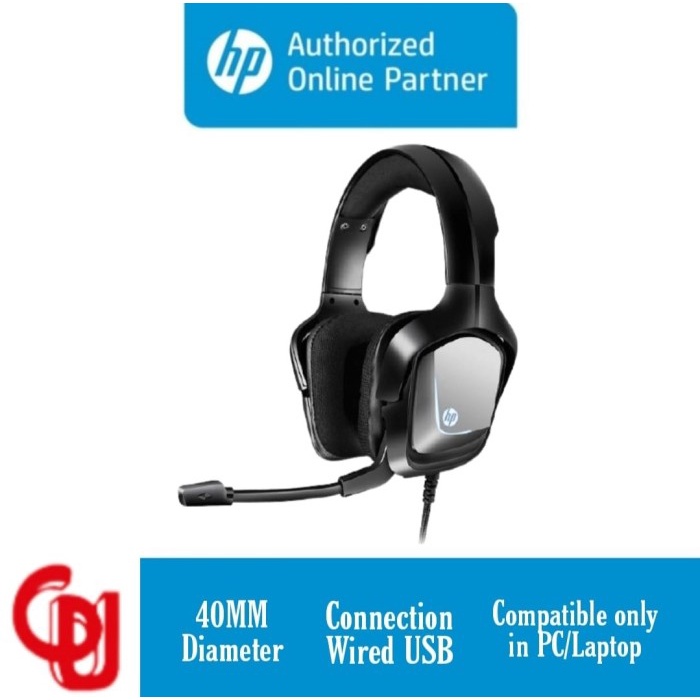 Headset Gang HP H220GS - The Real 7.1 Surround Blue LED USB Wired