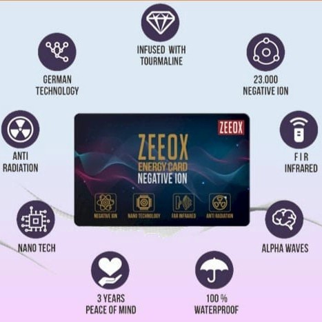 TERLARIS Zeeox kartu kesehatan mengandung ion negatif min 23,000 paling bagus