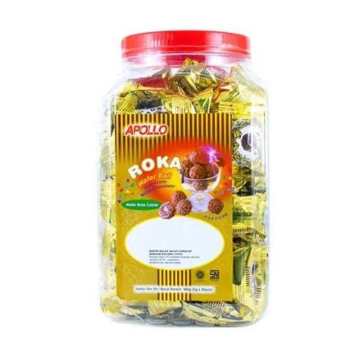 Roka Apollo Coklat Wafer Ball Toples 420 gram