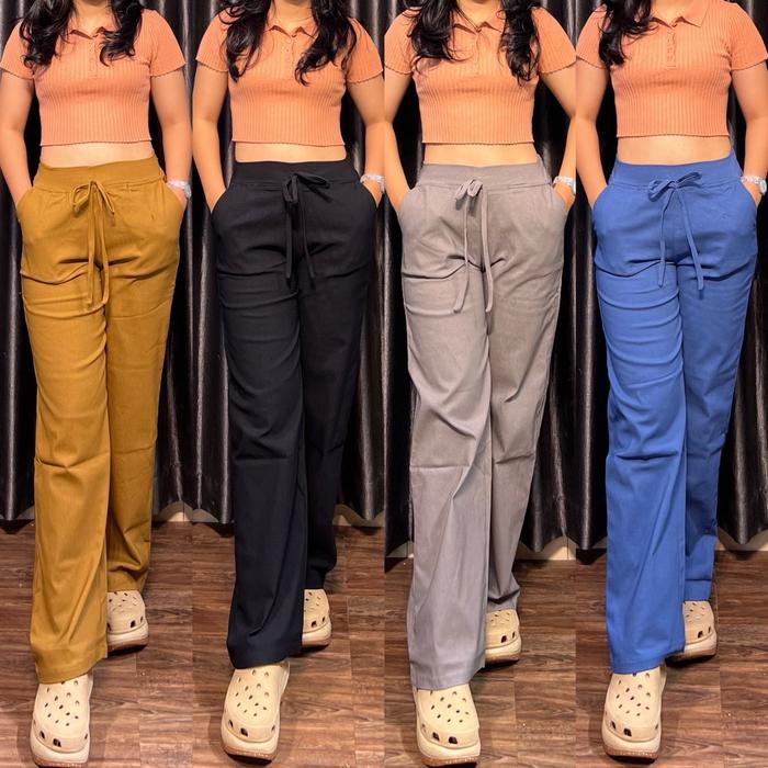 Yuki- Bb 50 Kg Sampai Bb 100 Kg Celana Kulot Cargo Pants Wanita Jumbo