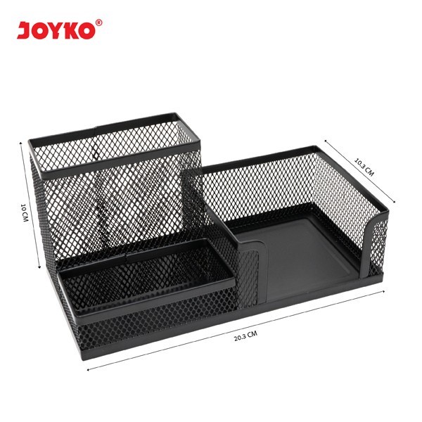 

[tmr] - Desk Set - Tempat Alat Tulis-Mesh Desk Organizer 9058 - 3 Compartment