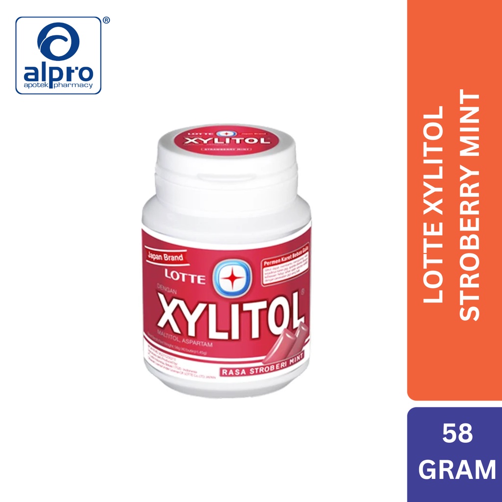

LOTTE XYLITOL STROBERRY MINT 58G