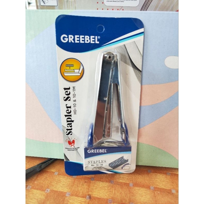 

(1 pcs) stapler greebel hd10 set dengan isi staples
