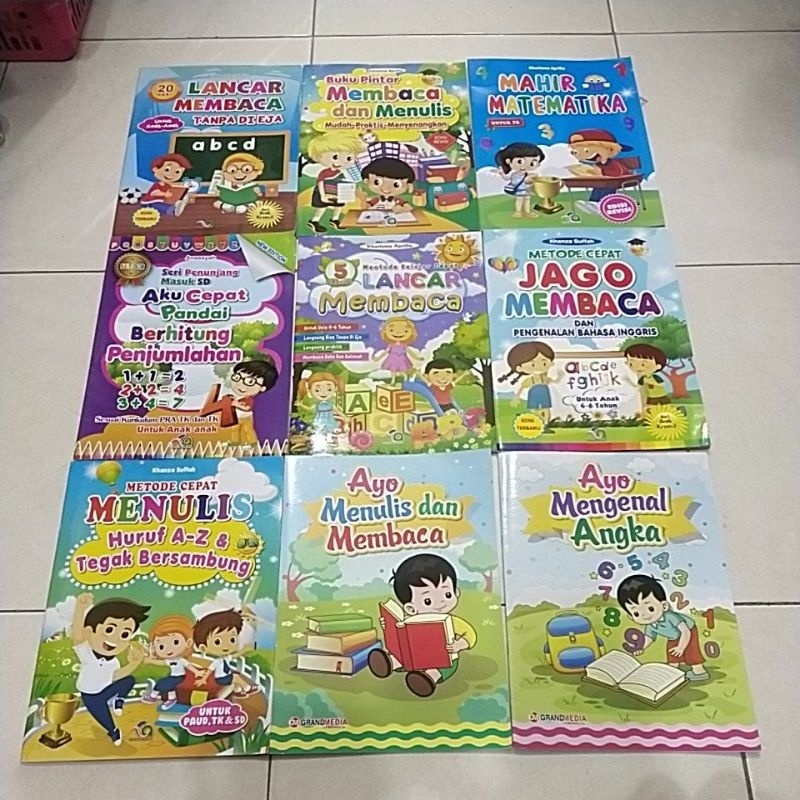 

(1pcs) Buku paud anak edukasi belajar baca menulis berhitung