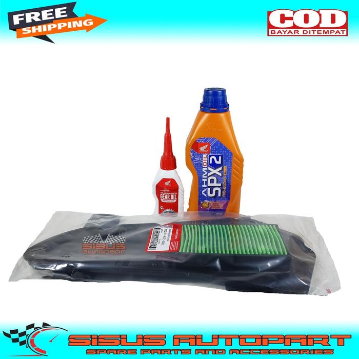 Promo Paket Oli Spx 2 Oli Gardan Filter Udara Pcx 160 New Stylo 160 Vario 160 / Oli Spx 2 Filter
