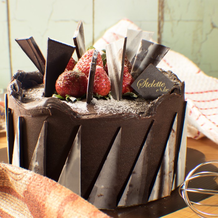Kue Ulang Tahun Coklat / Birthday Cake/ Stelete Cake