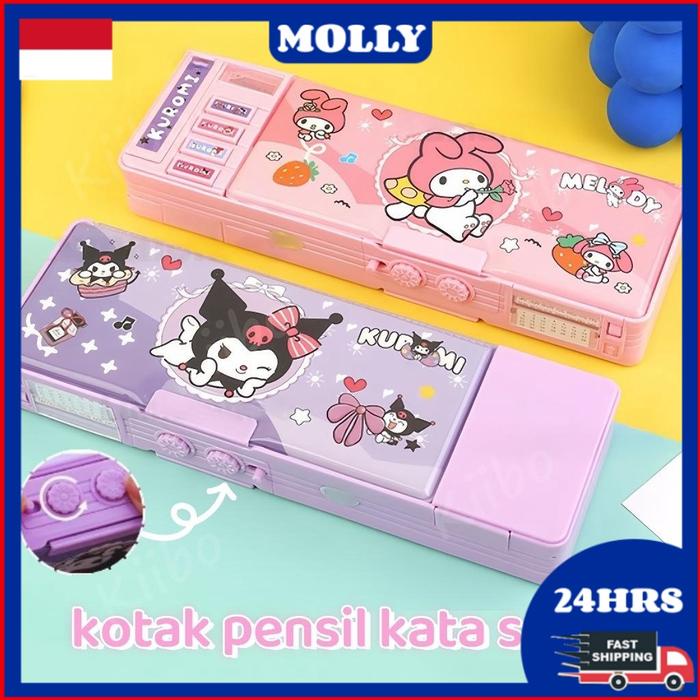

Ready StockGaya Baru Cinnamoroll Kotak Alat Tulis Multifungsi Kunci Kode Perempuan Pensil Sanrio Dua
