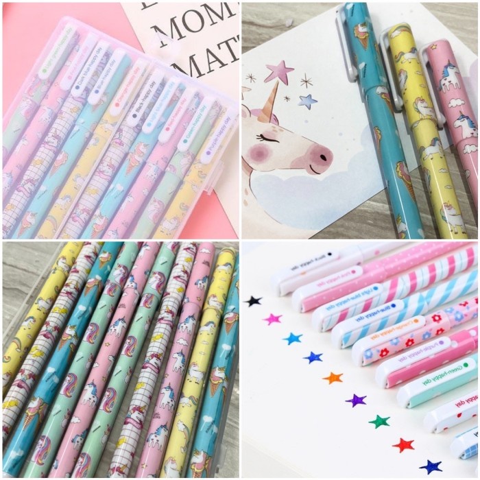 

10 PCS PULPEN PEN UNICORN WARNA WARNI ANAK KOTAK PENSIL LITTLE PONY Kode 716