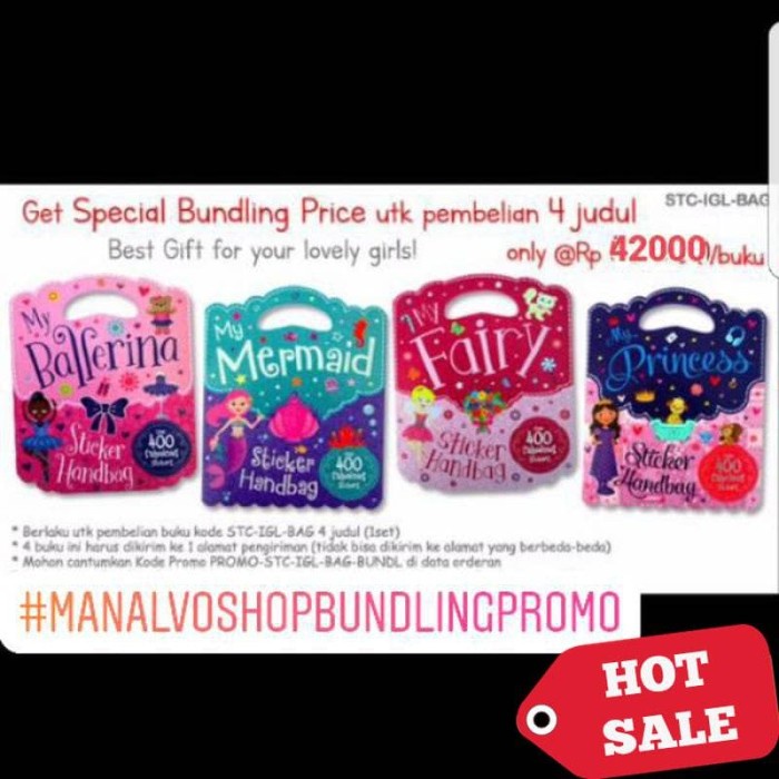 

Promo 1 Set Sticker Handbag Books Kode 1197