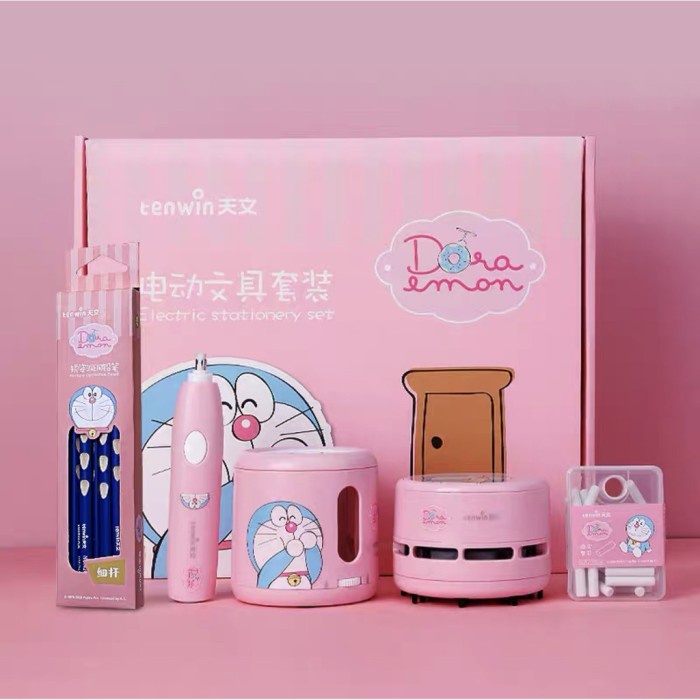 

Doraemon Automatic Stationery Set / Serutan Pensil Elektrik Penghapus Kode 1301