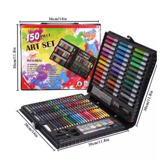 

Promo !!! 150 Pcs Crayon Alat Lukis Anak Pensil Warna Cat Air Perlengkapan Menggambar Melukis