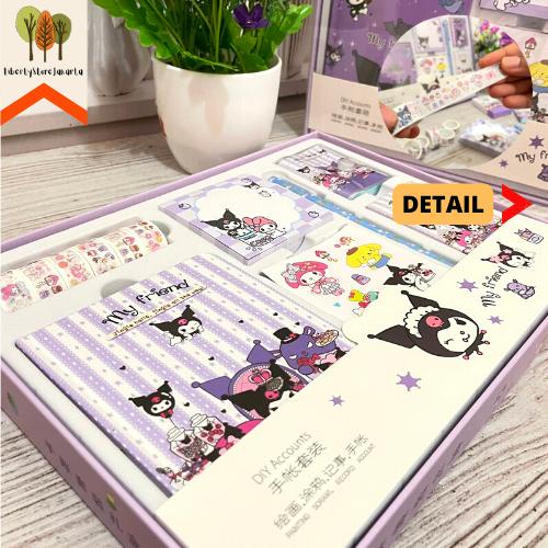 

Paket Jurnal 7 in 1 Karakter Sanrio Kuromi Ungu Kode 627