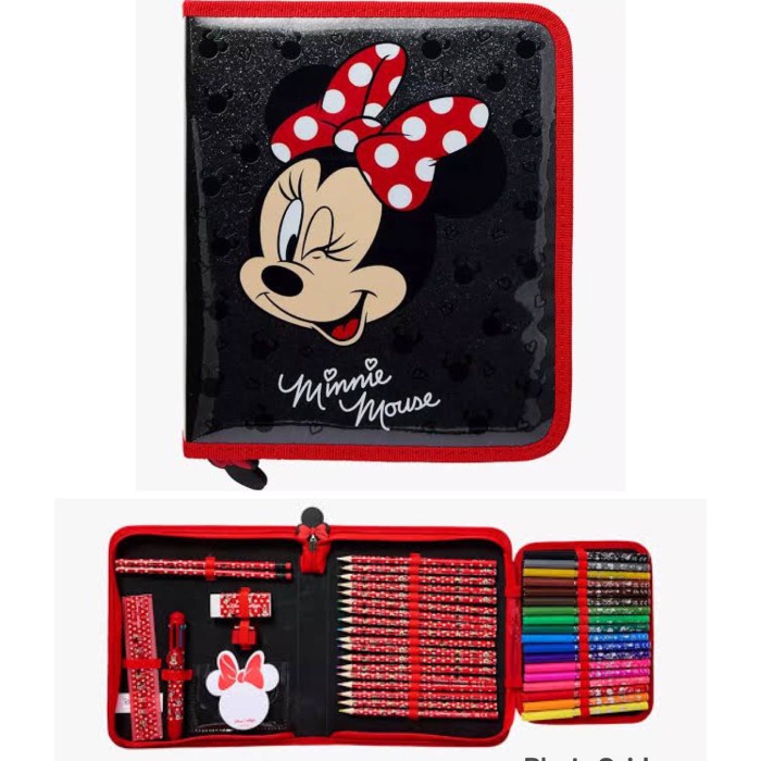 

Smiggle Zipit minnie redblack/smiggle stationery set Kode 848