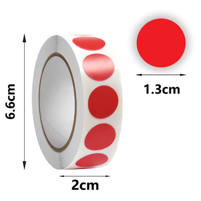 Terlaris Label Sticker Dot Marker Warna Bundar Polos Diameter 13 Mm / 19 Mm