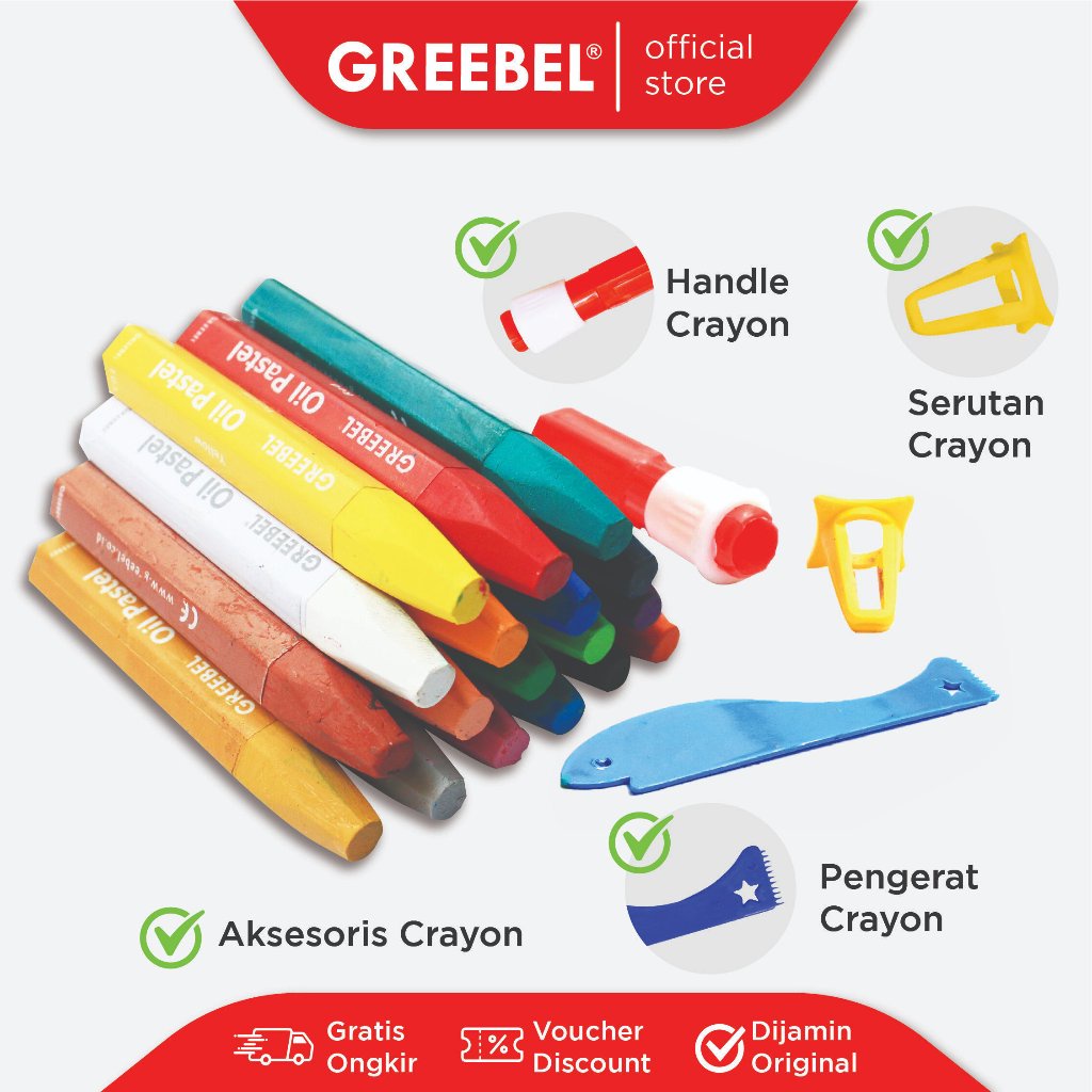 

Promo Greebel Crayon Krayon 36 Warna / Kids Oil Pastel / Crayon Greebel