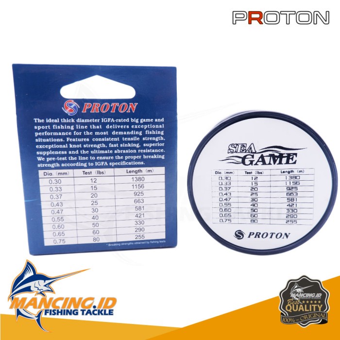 Paling Laris Senar Pancing Proton Seagame Monofilament Line Made In Japan