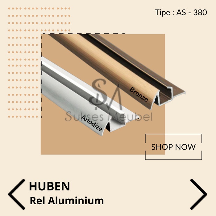 JAYAmart- AS 380 - HUBEN / REL SLIDING LEMARI ALUMINIUM HUBEN AS-380