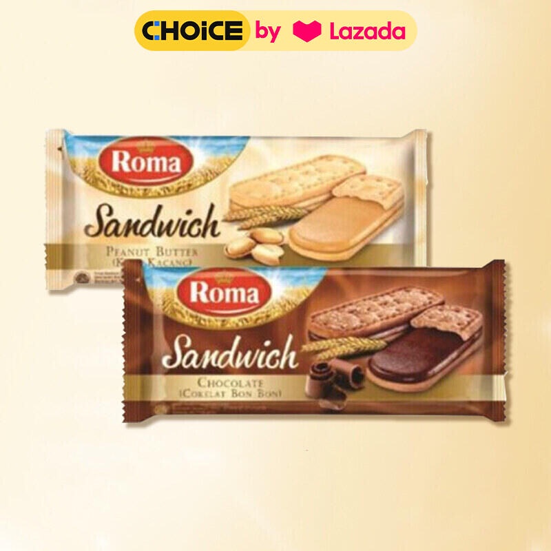 

ROMA Biskuit Sandwich Rasa Chocolate/Peanut Butter Biskuit enak Cemilan Enak Murah BPOM HALAL COD