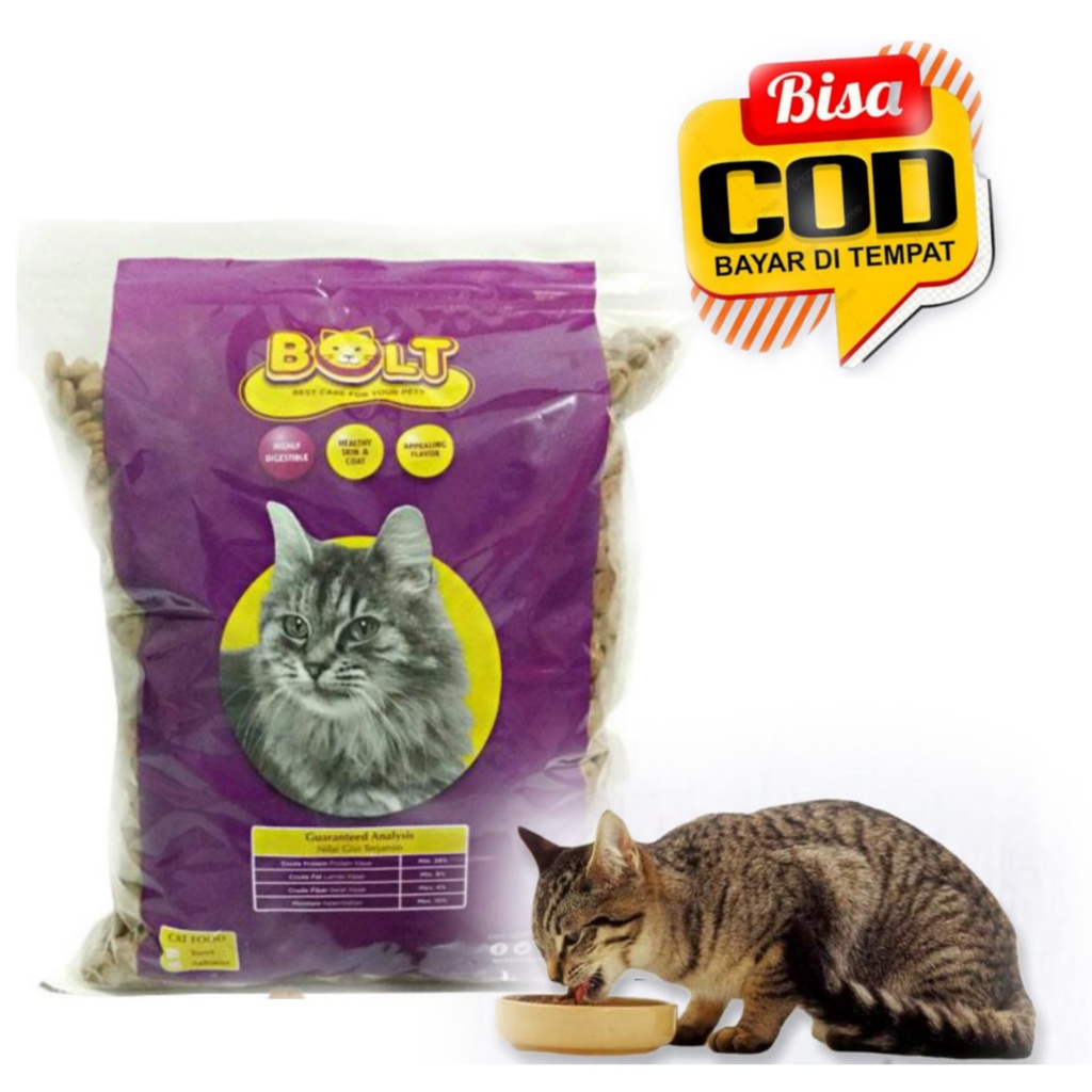 

BOLT Tuna bentuk ikan makanan kucing murah 400gram harga ekonomis