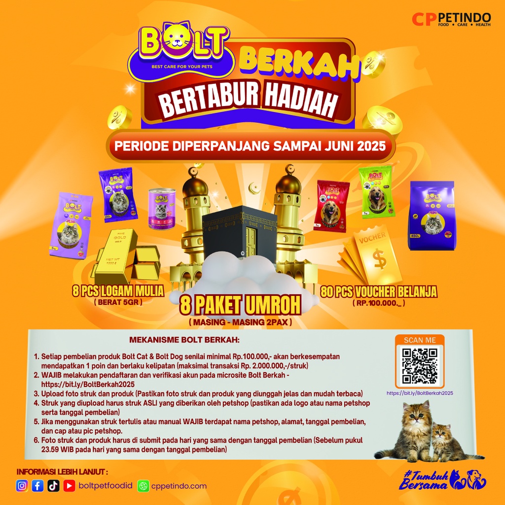 

CPPETINDO Bolt Tuna Cat Food - 8kg (Kibble Donat)