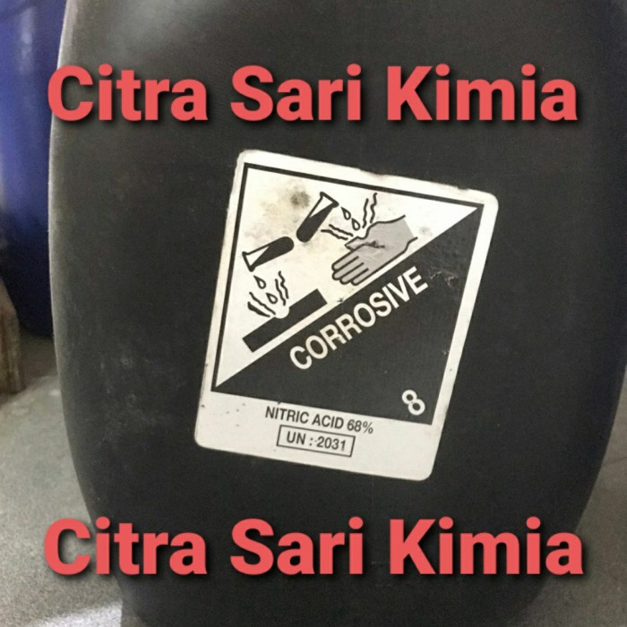 JTTOP" NITRIC ACID - ASAM NITRAT - HNO3 1 JERIGENT 35 KG