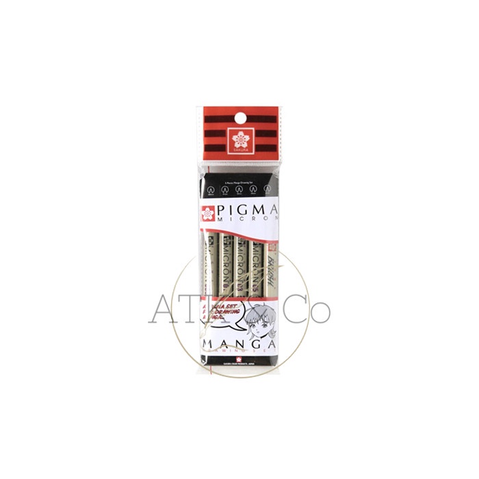 

Sakura Pigma Micron Manga Drawing Pen Set - Pulpen Brush Spidol Gambar Hitam