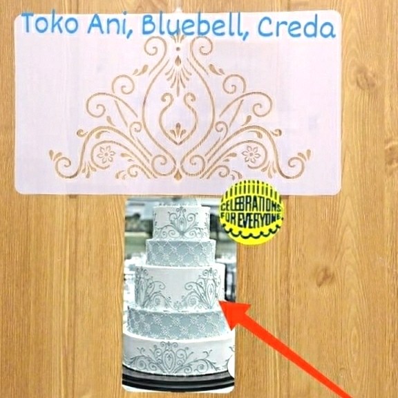 

Designer Stencil : Princess Lace Tier #2 , 14.5cm x 25cm