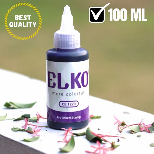 

Tinta Stempel Flash Warna Violet Waterproof Elko 100 Ml Untuk Kertas