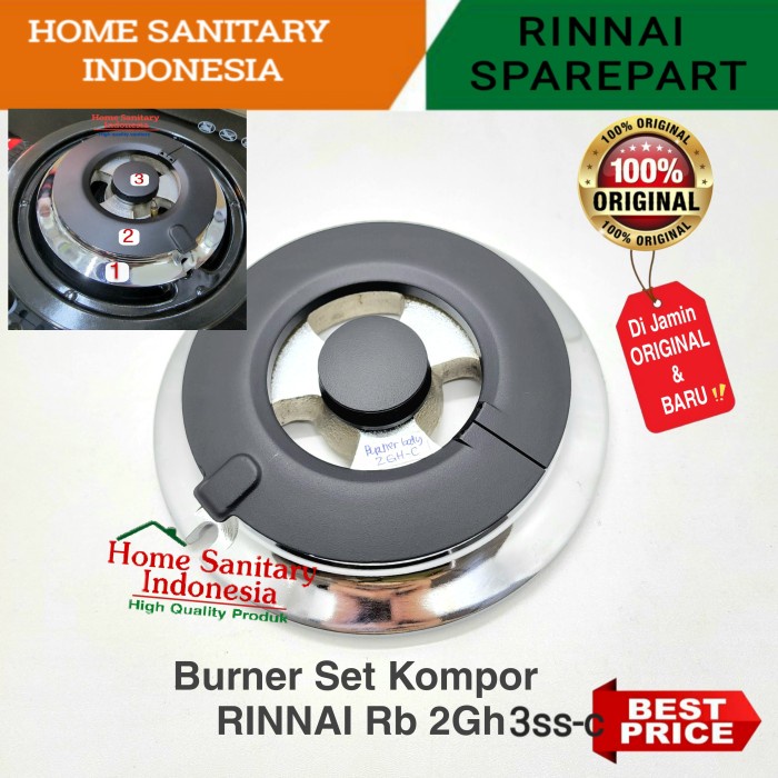 TERLARIS BURNER BODY RINNAI RB 2GH KOMPOR TANAM RINNAI ORIGINAL