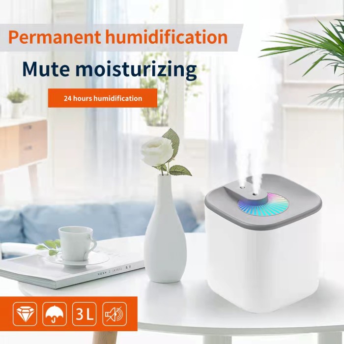 Ready Jt Humidifier Diffuser 3000 Ml Aromatherapy With 7 Colour Led Lamp