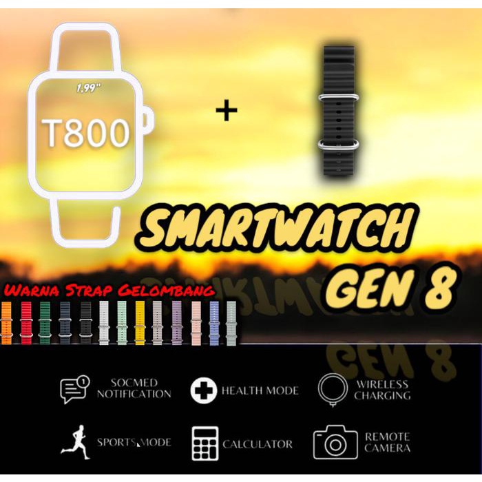 Jam Tangan Pintar Bluetooh Series 8 Layar Jernih Penghitung Kalori Dan Detak Jantung Jam Telefon