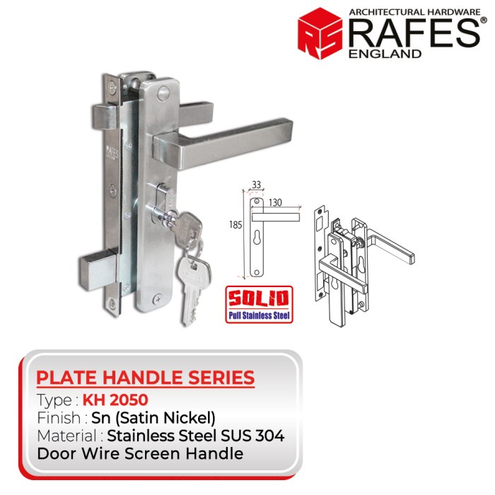 Kunci Pintu Kawat Nyamuk Stainless Steel SUS 304 RAFES (KH 2050)