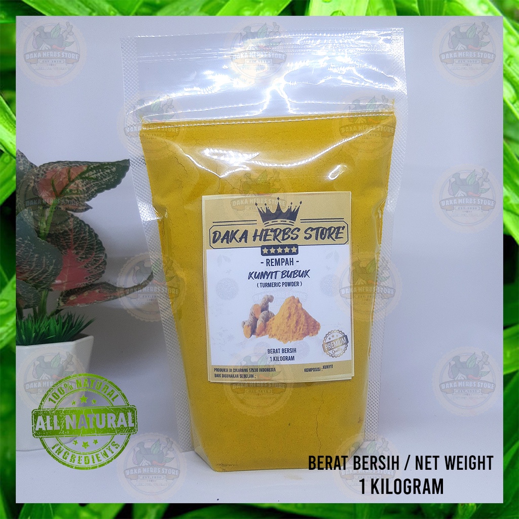 

HJE Kunyit Bubuk Murni Tanpa Campuran (1 kilogram)