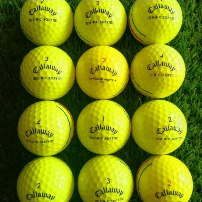 bola golf callaway triple track yellow