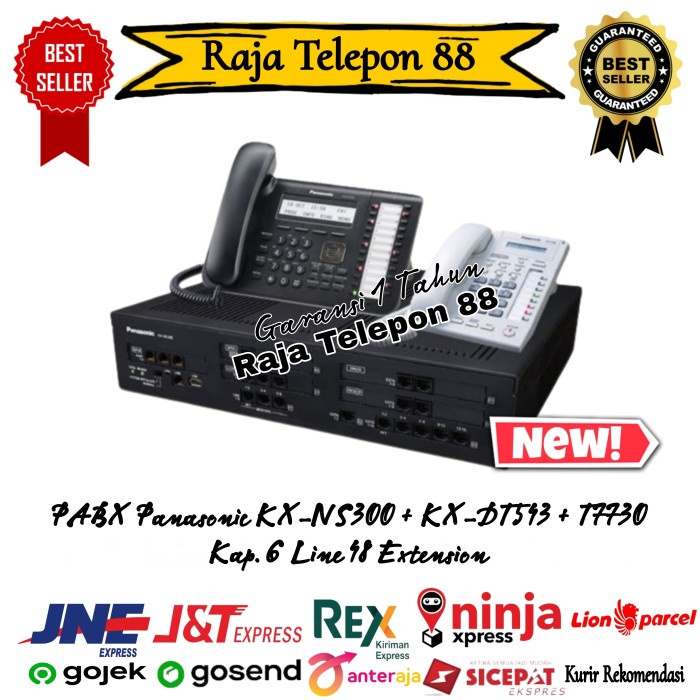 PABX Panasonic KX-NS300 + DT543 + T7730 - 6 Line 48 Extension NEW