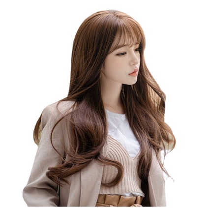 Termurah Wig Wanita Wig Panjang Curly Poni