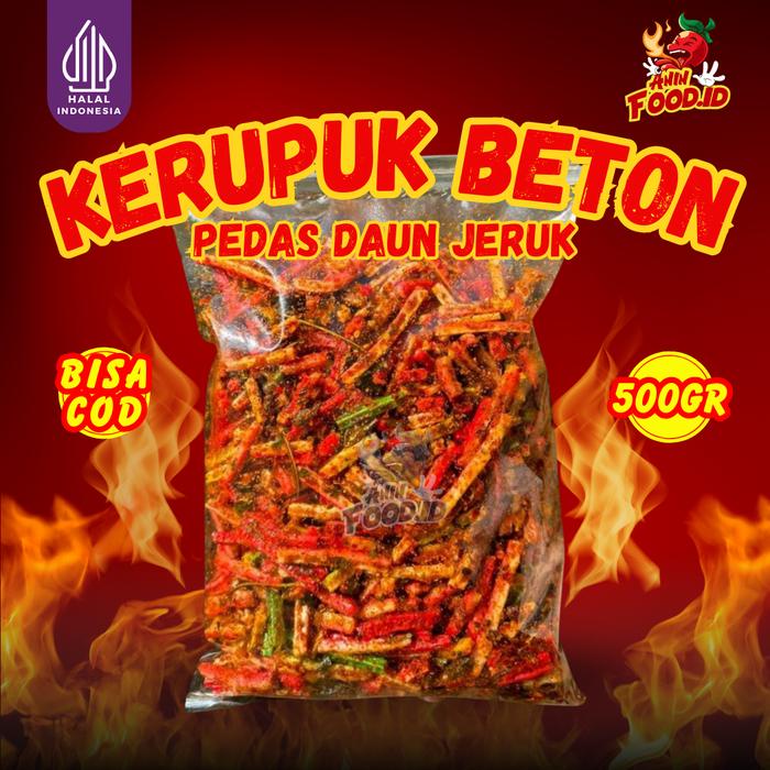 

KERUPUK SEBLAK JAAT BETON PEDAS DAUN JERUK KEMASAN 500Gr