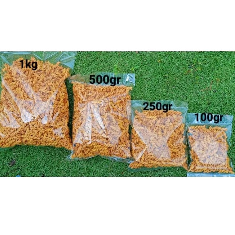 

Camilan makaroni spiral ulir original gurih renyah manis viral 100gram