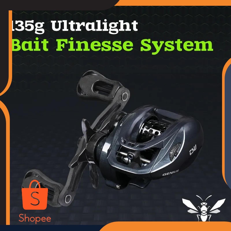 Murah TSURINOYA 8.0:1 GENIUS 50H 6.5g Spool 135g Ultralight BFS FINESSE Baitcasting Reel ELF 50 6.4: